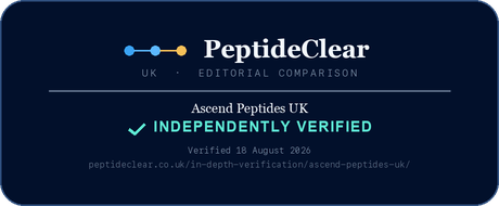 PeptideClear: Ascend Peptides UK, Independently Verified 18 August 2026